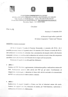 3° istituto comprensivo “s. lucia” - 3° Istituto Comprensivo Statale