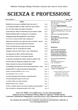 Marzo 2006 - Scienza e Professione