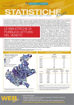 Statistiche flash - Dicembre 2013. Le biblioteche