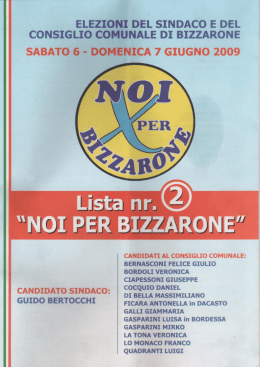 Lista-m. ._ &Icirc;. - Progetto Bizzarone