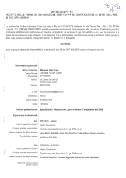 Curriculum - Guardia di Finanza
