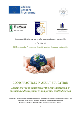 GOOD PRACTICES IN ADULT EDUCATION