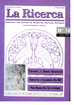 N &deg; 1 8 - Centro di Ricerche Storiche Rovigno