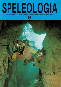 speleologia - Societ&agrave; Speleologica Italiana