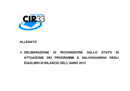 Delibera di ricognizione e salvaguardia