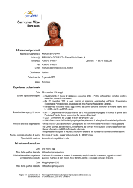 CV Scordino - Provincia di Trieste
