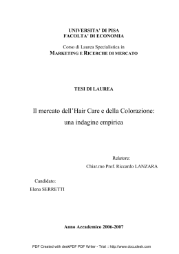 il mercato dell`hair care in italia