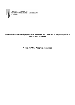 Materiale informativo di preparazione all`esame per l`esercizio di