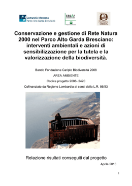 interventi ambientali e azioni di sensibilizzazione