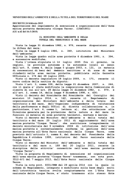 MINISTERO DELL`AMBIENTE E DELLA TUTELA