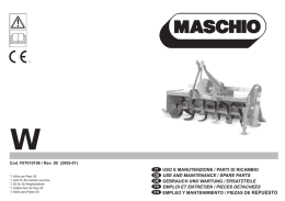 uso e manutenzione / parti di ricambio use and