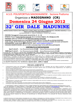 32° gir dale madunine - Polisportiva Madignanese