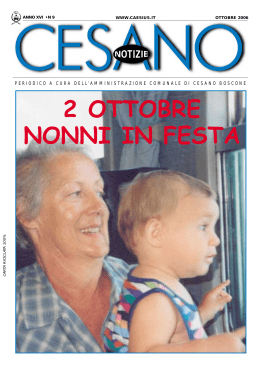 2 ottobre nonni in festa - Comune di Cesano Boscone