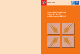 Osservatorio regionale Carta dei Servizi pubblici sanitari 2013