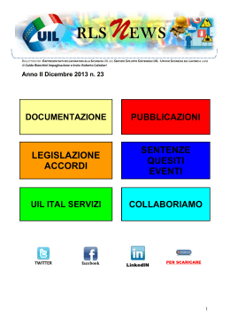 Newsletter n. 23 dicembre 2013