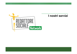 I nostri servizi - Redattore Sociale