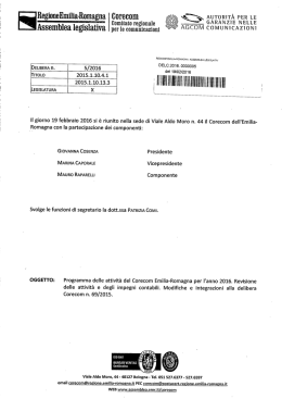 Delibera 5_2016_Programma delle attività del Corecom Emilia
