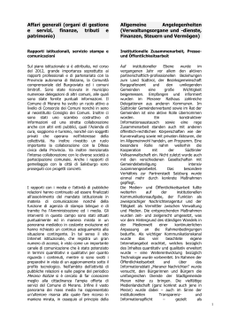 Politischer Bericht - Stadtgemeinde Meran