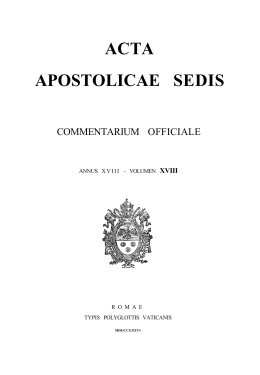 acta apostolicae sedis