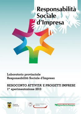 Volume resoconto attivit&agrave; e progetti imprese 2013