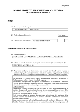 servizi per l`infanzia - Comune di Cinisello Balsamo