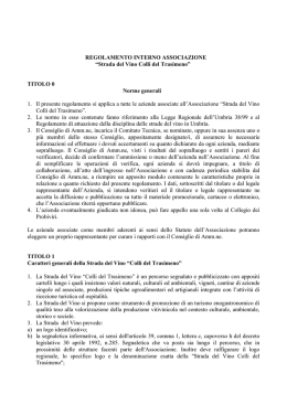 REGOLAMENTO INTERNO ASSOCIAZIONE