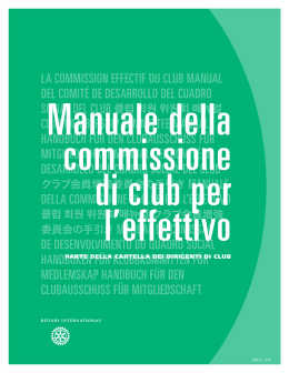 Manuale della commissione di club per l`effettivo