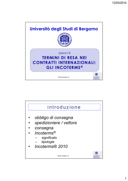 consegna - Università degli Studi di Bergamo