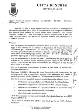 VERBALI DI GARA - Comune di Surbo