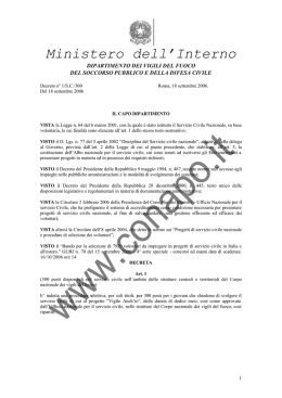 Vigili del fuoco 300 posti servizio civile