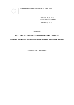92 definitivo 2002/0047 (COD) Proposta di DIRETTIVA DEL PARL