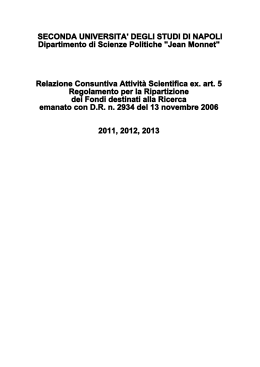Relazione Triennio 2011-2013 - Anagrafe della Ricerca