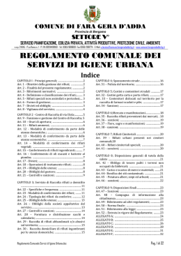 Regolamento Comunale Servizi di Igiene Urbana_in vigore