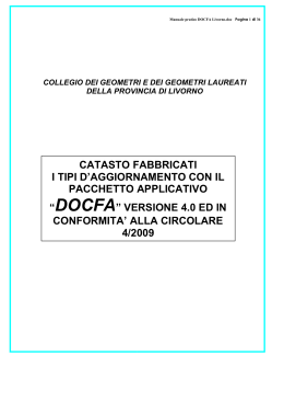 Manuale pratico DOCFA Livorno