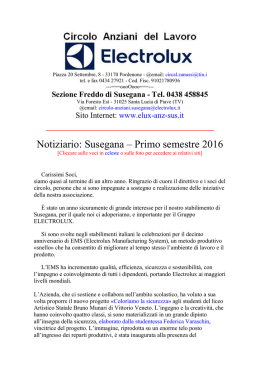 Il notiziario 1&deg; semestre 2016 in formato *