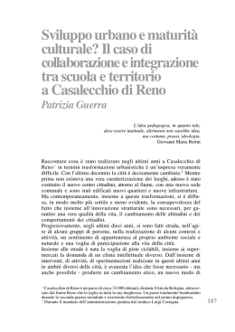 Il caso di collaborazione e integrazione tra scuola e territorio