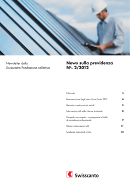News sulla previdenza No. 2/2012