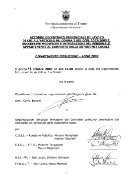 Accordo produttività - UIL del Trentino
