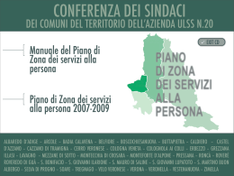 dei comuni del territorio dell`azienda ulss n.20