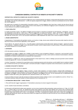 condizioni generali e la scheda tecnica