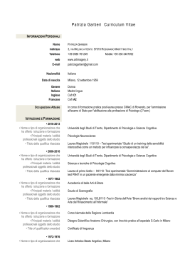 Patrizia Garberi Curriculum Vitae