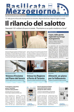 Visione d`insieme sul Piano del lavoro Intesa tra Regione e Porto di