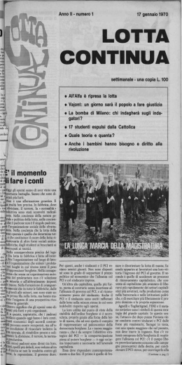 lOTTA CONTINUA - Fondazione Erri De Luca