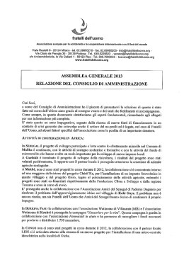 Rapporto Attivit&agrave; 2012