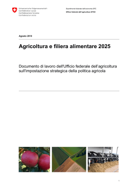 Agricoltura e filiera alimentare 2025
