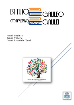 Scuola d`Infanzia Scuola d`Infanzia Scuola Primaria Scuola