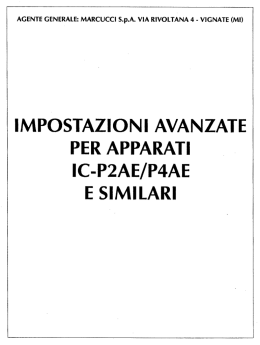 impostazioni avanzate per apparati ic-p2ae/p4ae e