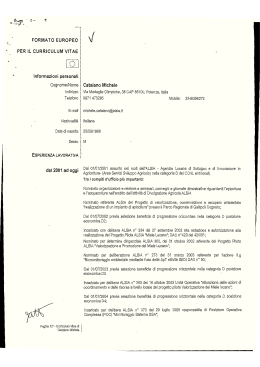curriculum - Amministrazione Trasparente