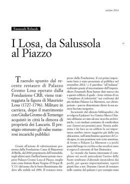 I Losa, da Salussola al Piazzo - Fondazione Cassa di Risparmio di