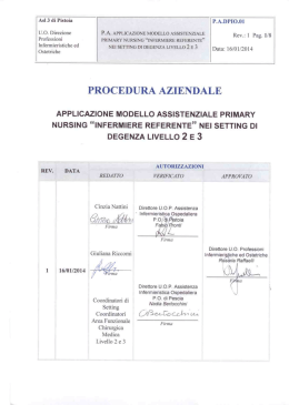 INFERMIERE REFERENTE - Azienda USL 3 Pistoia